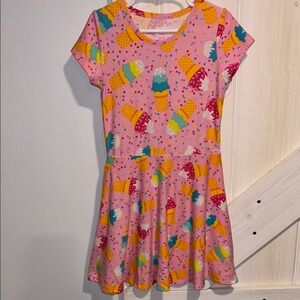 Nannette Kids Pink Ice Cream Print Dress